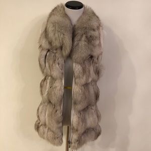 Genuine fox fur vest